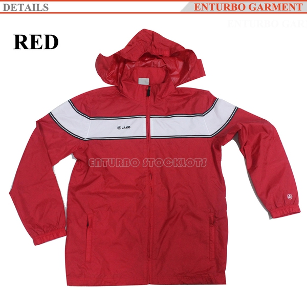 jaqueta de chuva masculina vermelha